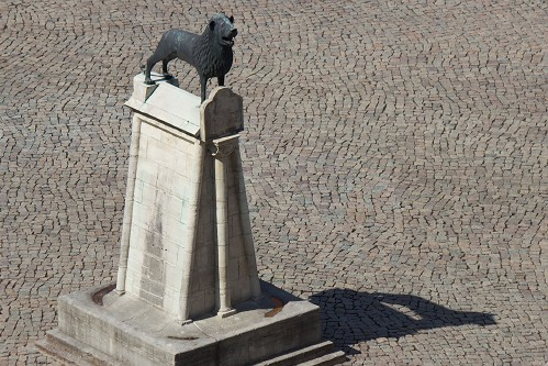 Lion statue at the Castle Square (by: Braunschweig Stadtmarketing